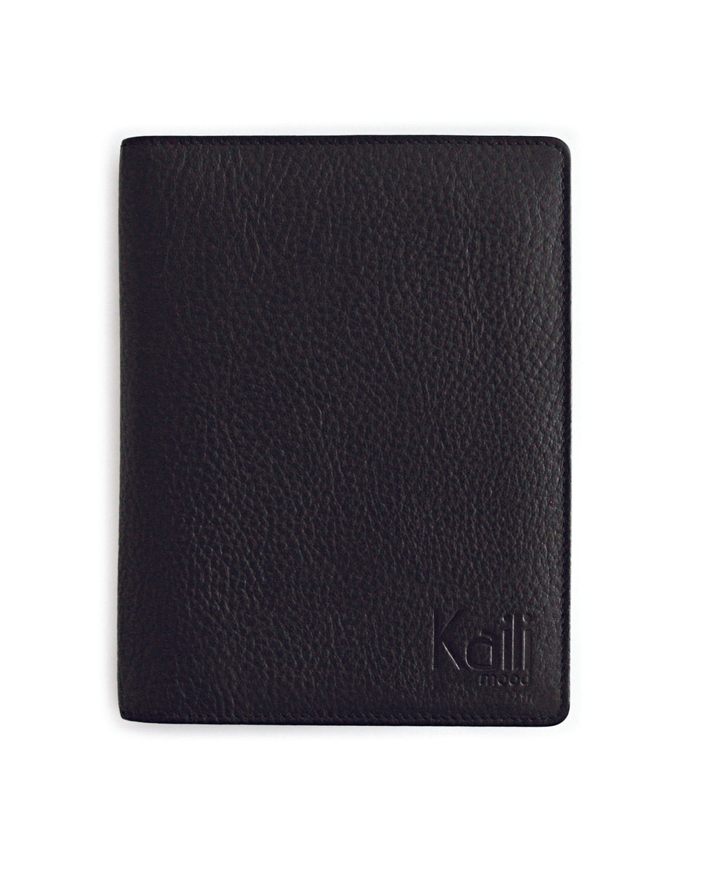 K0008AB | Account holder in genuine full-grain leather, dollar grain. Internal mini slots and pen loop. Black color. Dimensions: 12 x 16 x 1 cm. Packaging: Tnt bag