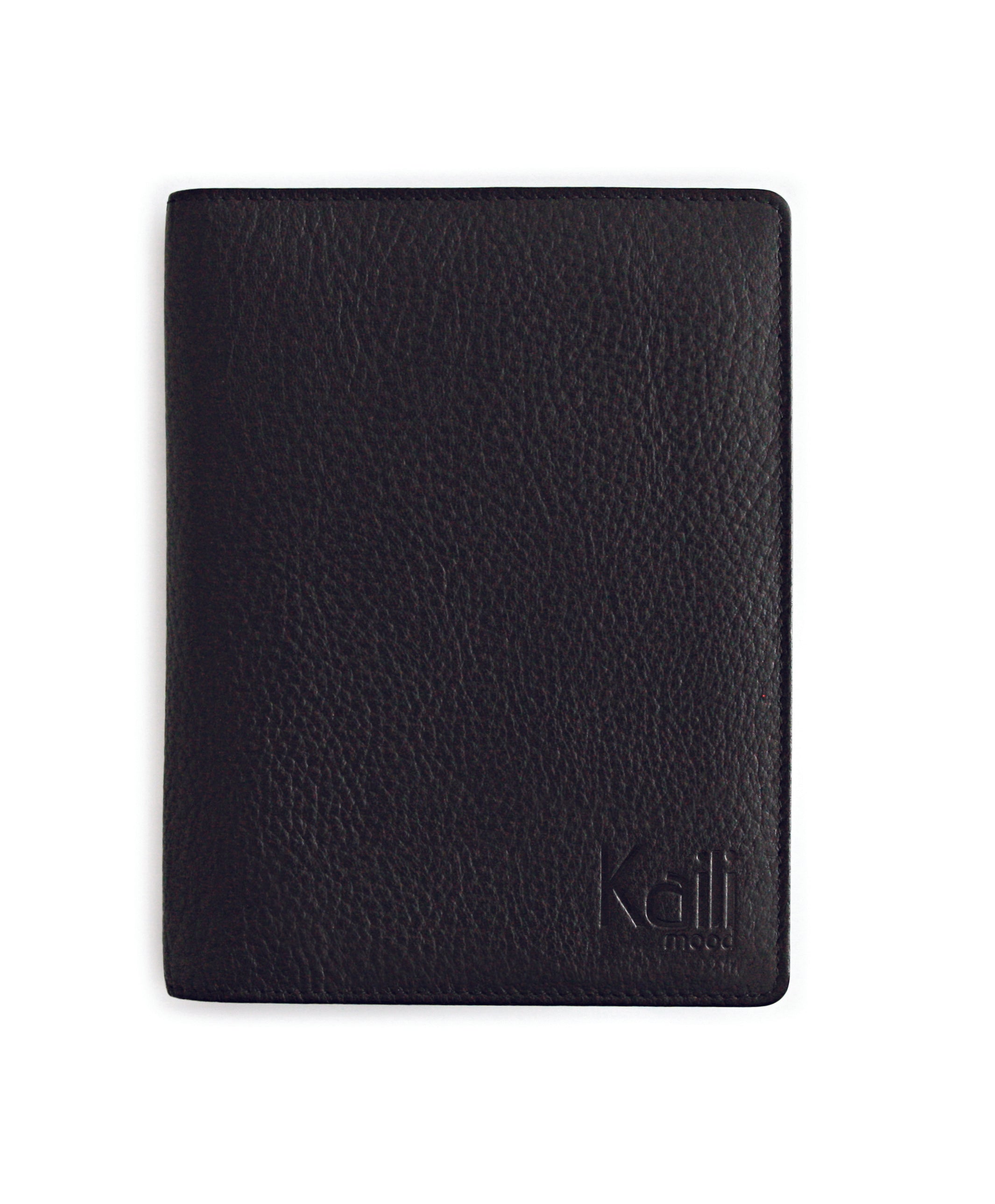 K0008AB | Account holder in genuine full-grain leather, dollar grain. Internal mini slots and pen loop. Black color. Dimensions: 12 x 16 x 1 cm. Packaging: Tnt bag