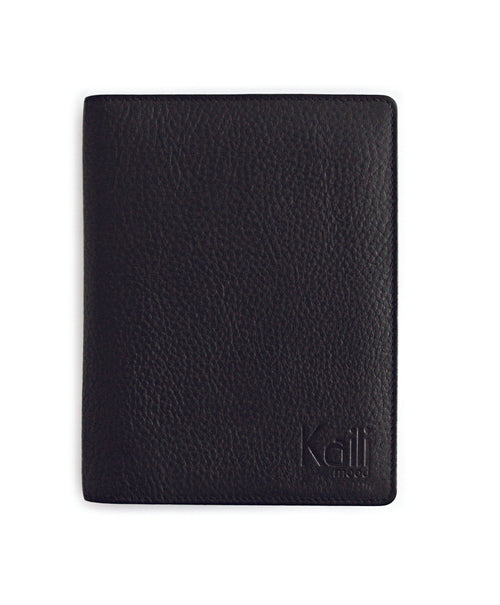 K0008AB | Account holder in genuine full-grain leather, dollar grain. Internal mini slots and pen loop. Black color. Dimensions: 12 x 16 x 1 cm. Packaging: Tnt bag