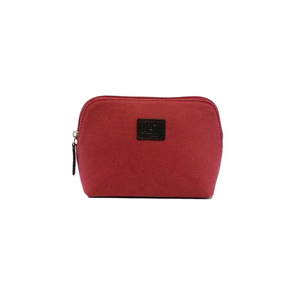 K0026XB | Women's Canvas/Full Grain Volanata Leather Clutch Bag - Bordeaux/Brownhead Color. Zipper Closure. Dimensions: 17 x 13 x 6.5 cm - Packaging: Tnt bag