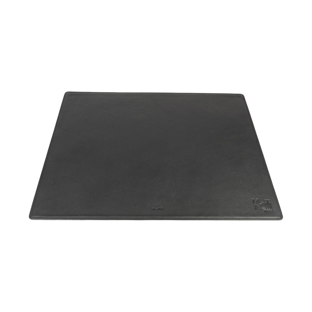 K0044AB | Genuine Full Grain Leather Desk Pad with Dollar Grain - Black Color - Size: 50 x 37 x 0.5 cm - Package: Black Cardboard Envelope