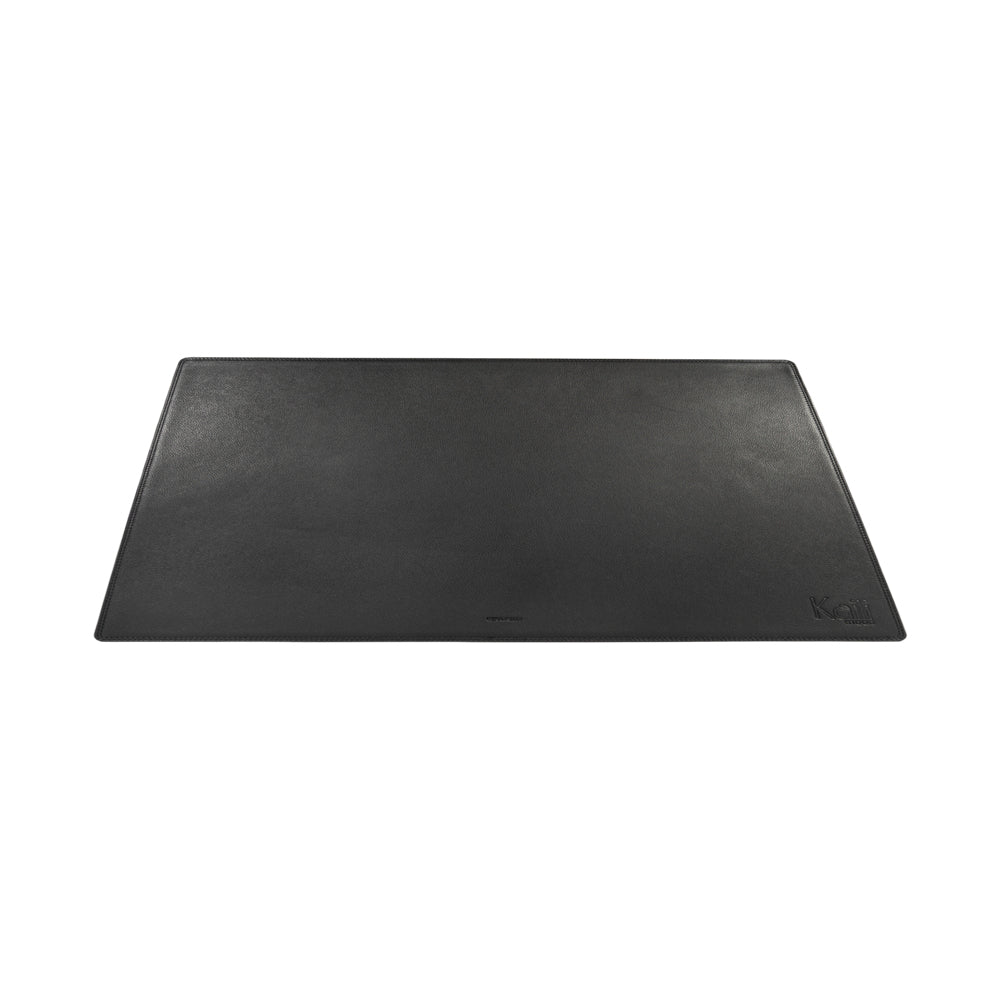K0044AB | Genuine Full Grain Leather Desk Pad with Dollar Grain - Black Color - Size: 50 x 37 x 0.5 cm - Package: Black Cardboard Envelope
