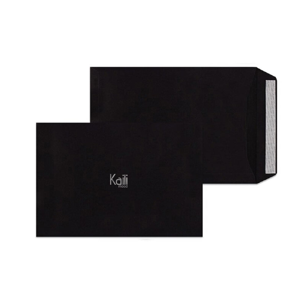 K0044AB | Genuine Full Grain Leather Desk Pad with Dollar Grain - Black Color - Size: 50 x 37 x 0.5 cm - Package: Black Cardboard Envelope