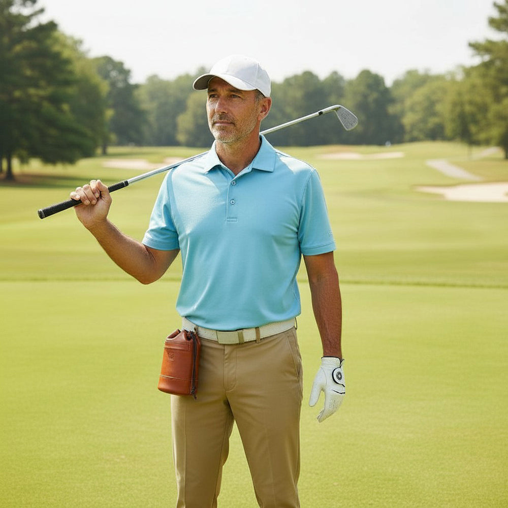 K0055SB | Hands-Free Drawstring Clutch in Genuine Full-Grain Oiled Leather. Cotton Lining. Cognac Color. Dimensions: 10 x 17 x 9.5 cm. Packaging: Non-Woven Fabric Bag