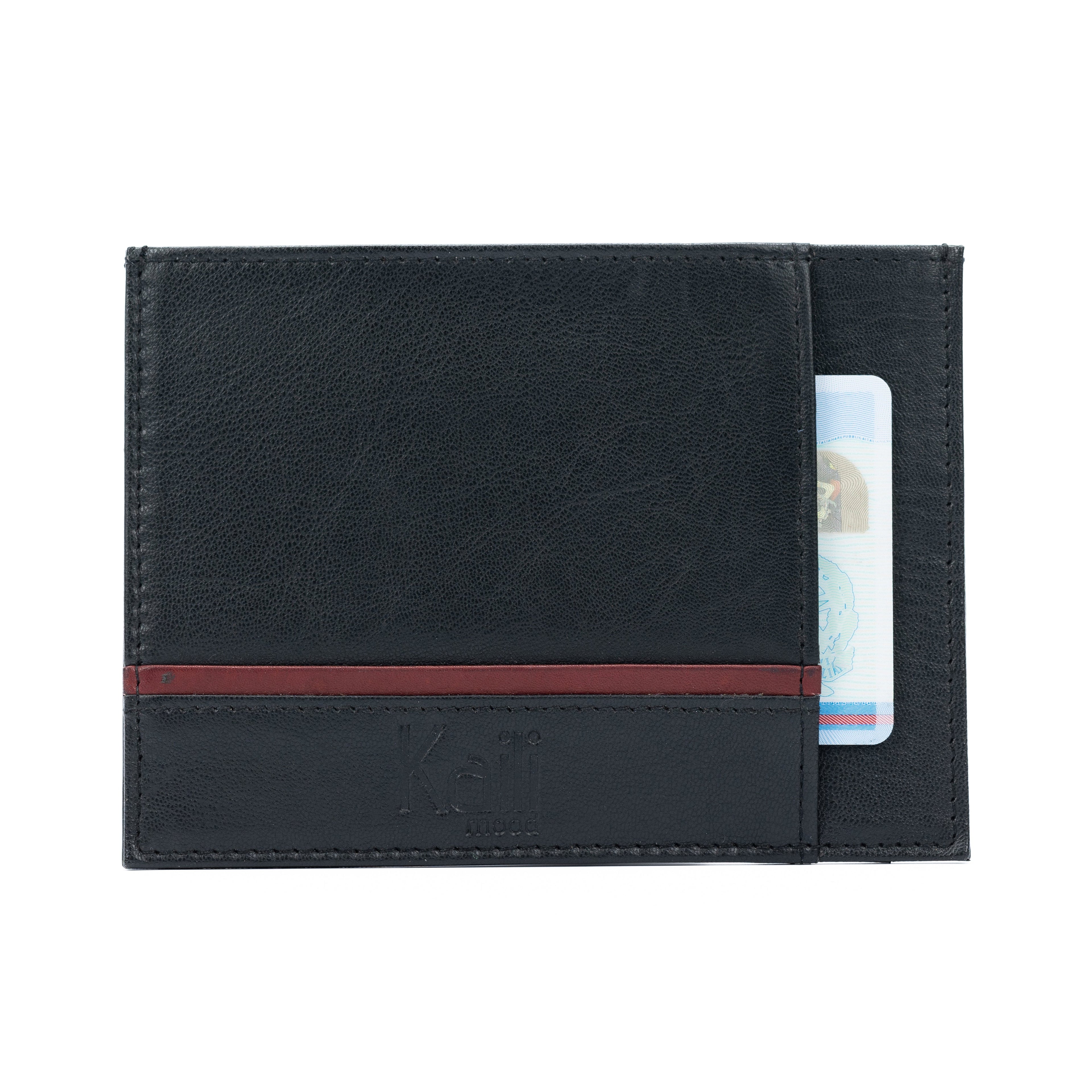 K10907AB | Genuine Leather ID/Credit Card Holder Col. Black