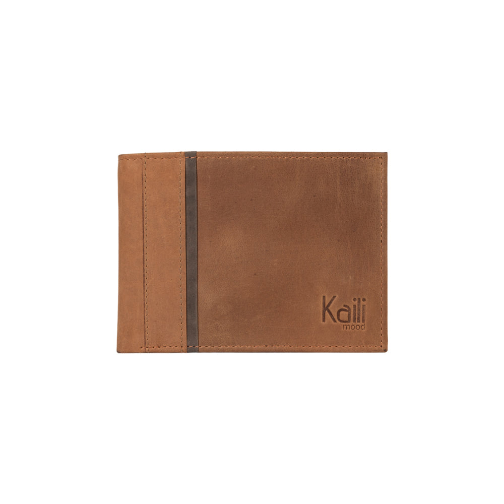 K12204UB | Men's wallet in genuine full-grain leather, Naked. Leather color. RFID protection. Size when closed: 12.5 x 9.5 x 2 cm. Packaging: gift box bottom/cover
