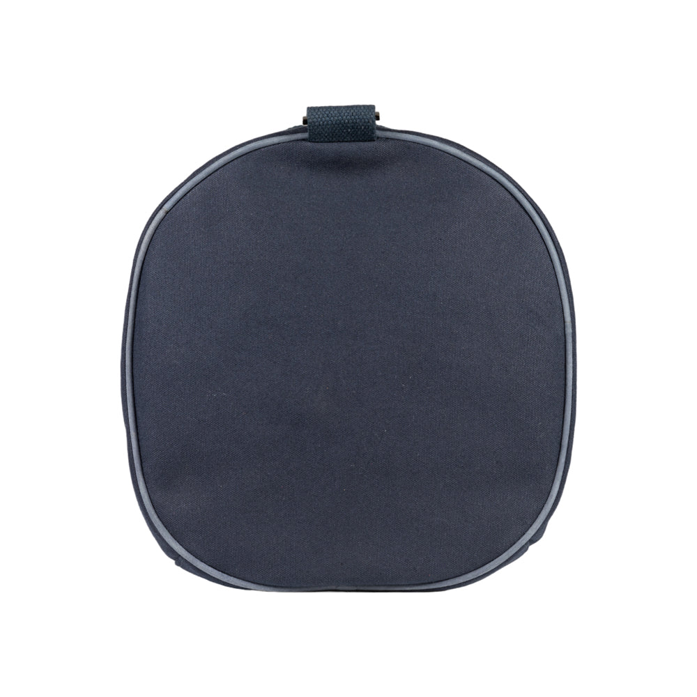 K2006DF | 100% Cotton Canvas /Wild Leather Travel Duffle Bag, full grain, Naked - Blue color, zipper closure. Size: 45 x 25 x 28 cm - Package: Tnt bag