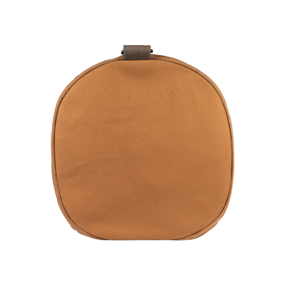 K2006UB | 100% Cotton Canvas Travel Duffle Bag /Wild Leather, full grain, Naked - Leather color, zipper closure. Size: 45 x 25 x 28 cm - Package: Tnt bag