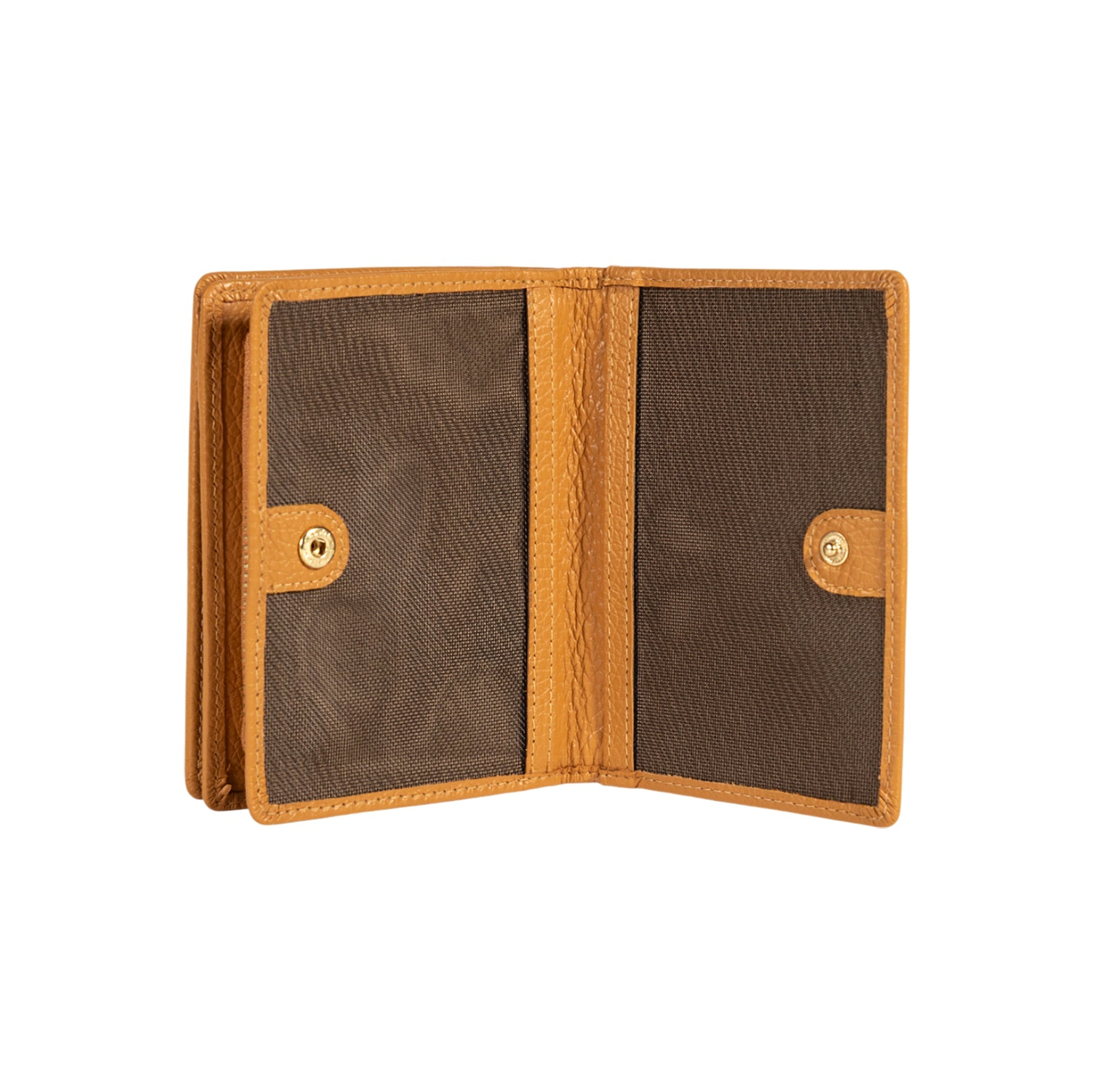 RB1080GCQ | Women's Wallet Made in Italy in Genuine Dollar Grain Leather. Tan Color. Dimensions (closed): 13 x 9 x 2.5 cm